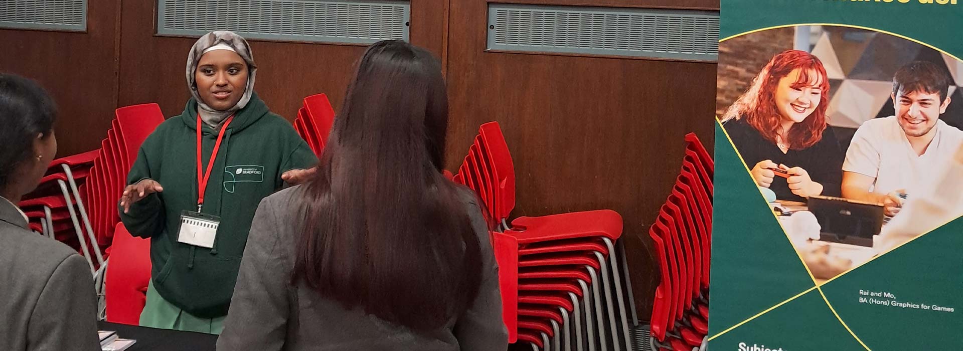 Jubeda at a UCAS event.